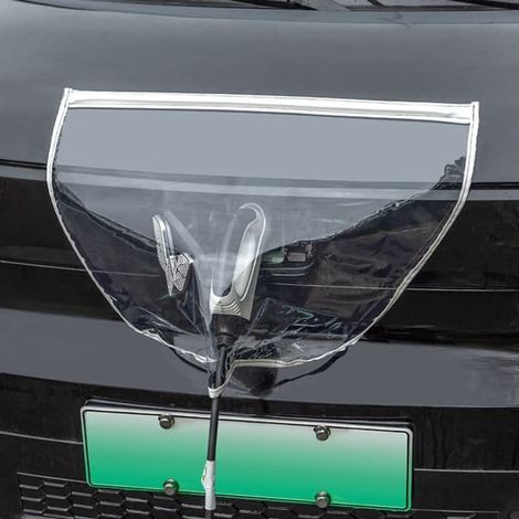Housse de protection contre la pluie pour pistolet de recharge de véhicule électrique - Imperméable et épaisse, avec double bande magnétique transparente (1/4)