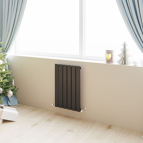 Acezanble Horizontal Flat Panel Radiator Central Heating Rad 600x408mm Single Black