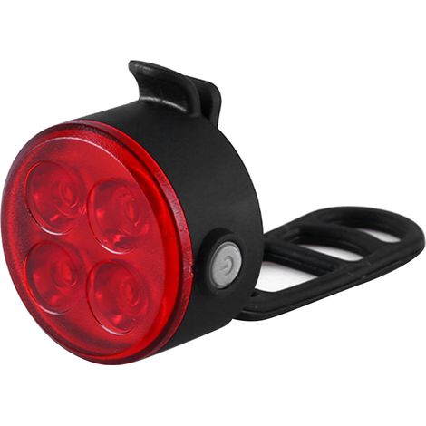 Feu arrière vélo haute luminosité, clignotant USB rechargeable pour cyclisme route rouge (1/5)
