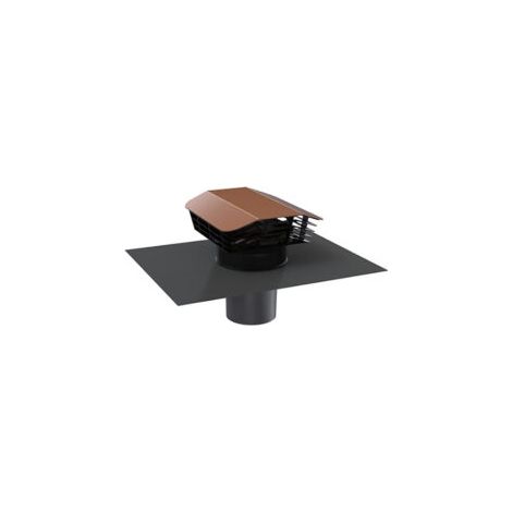 Atlantic – Chapeau de toiture haute performance 160mm – Finition rouge tuile – Faibles pertes de charge 2,9 Pa à 200 m³/h – Compatible VMC simple et double flux