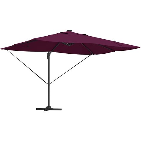 Parasol Bordeaux 352 x 251 x 265 cm Polyester et Aluminium