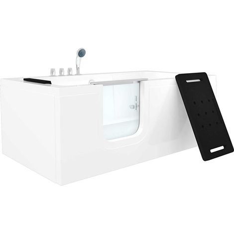 Seniorenwanne mit Tür S15-TH-L 160x85cm Thermostat-Armatur (1/5)