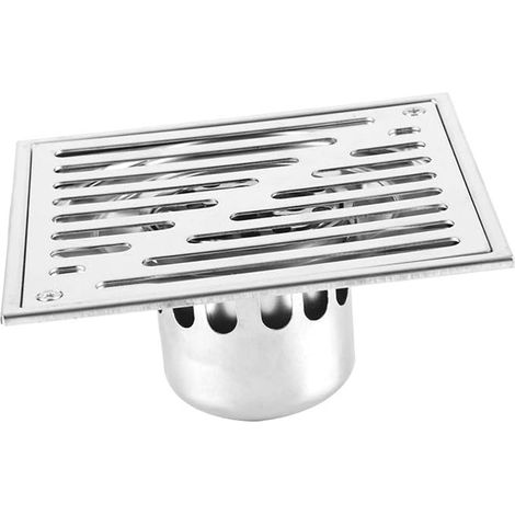 Drain de Sol en Acier Inoxydable 304, avec Crépine Carrée Anti-Odeur, Vidange Rapide pour Cuisine, Salle de Bains, Garage, sous-Sol (150 150mm (modèle Grand diamètre)) (1/5)