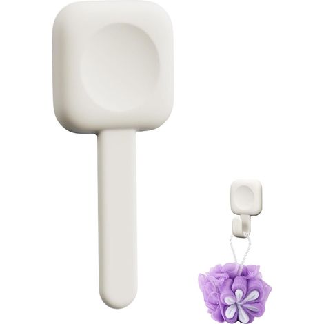 Crochets adhésifs pour salle de bain, fixation murale réglable Crochets adhésifs résistants pour salle de bain, douche, entrée, appartement, cuisine, chambre d'étudiant, gants de toilette, manteaux, (1/5)