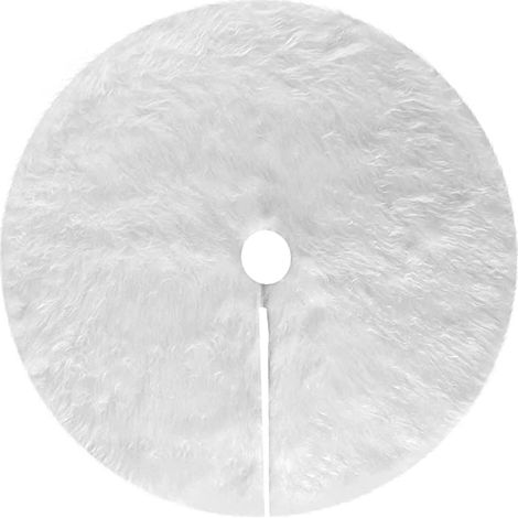 Jupe de sapin de Noël blanche 122 cm (1/5)