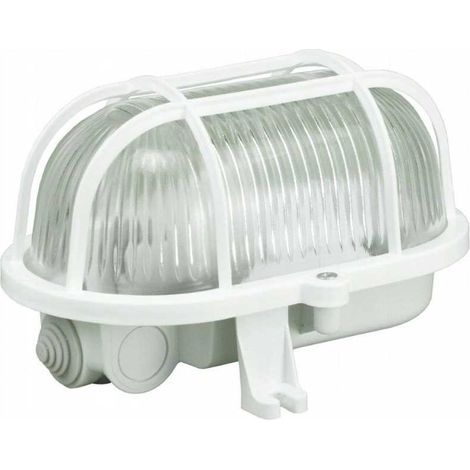 Faretto a canale E27 da 18W in PVC con griglia IP44