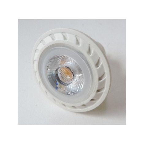 Ampoule LED 5W blanc chaud 3000K 400lm culot GU10 230V dimmable coque grise COB faisceau 38° (1/3)