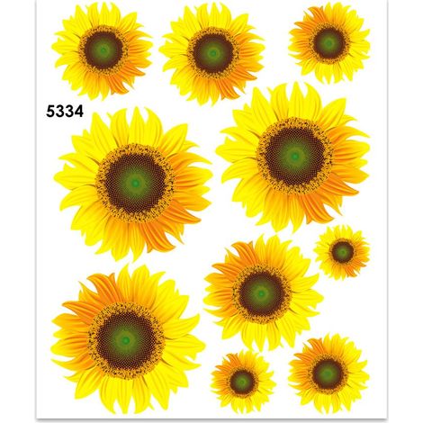 Adesivi Stickers Midi Girasoli 35 x 25 cm (1/4)