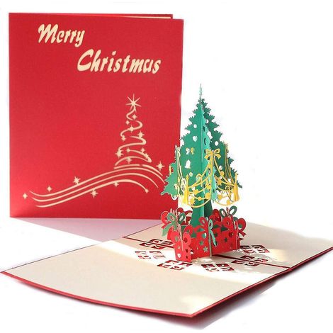Cartes de Noël 3D - Cartes de vœux pop-up avec enveloppes - Le cadeau idéal pour Noël (1/5)