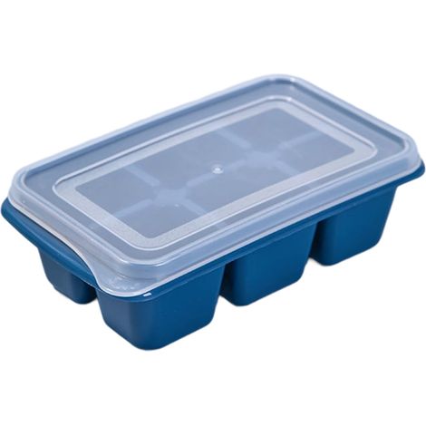 1 bac à glaçons, empilable, souple et compact avec couvercle, en PE, pour congélateur (1/5)