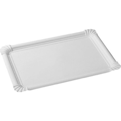 Set de 5 plateaux 24 x 34 cm blanc