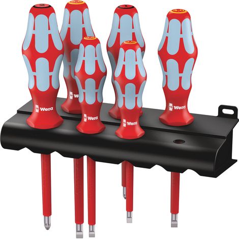 Wera 3165 i/6 Schraubendrehersatz, Edelstahl + Rack, 6-teilig 05022745001