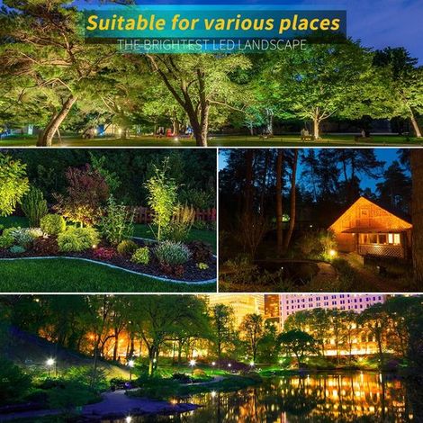 Iluminación LED para exteriores de 5 W, 240 V CA, Blanco cálido (3000 K), Resistente al agua IP65, Con estaca para suelo y cable 1,5 m (1 unidad) (1/5)