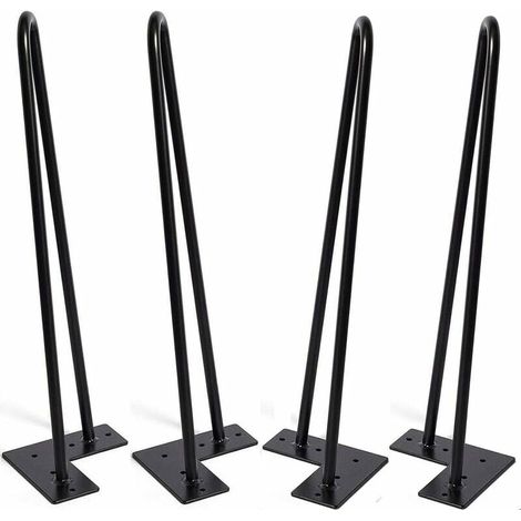 4 Stück Haarnadel-Tischbeine, solide 2 Drähte, Länge 30 cm