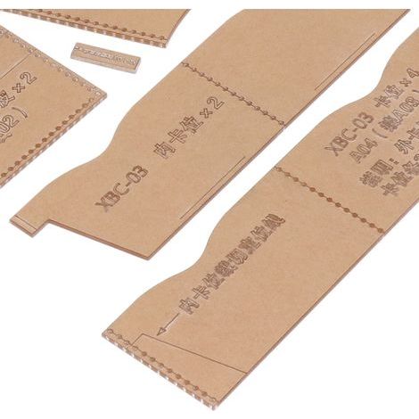 8-teilige Acryl-Schablone für längliche Geldbörsen, präzise Schneideschablone für Bastel- und DIY-Projekte (1/5)