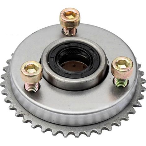 Kupplungsbaugruppe für Quads mit 50 cm³, 70 cm³, 90 cm³, 110 cm³ und 125 cm³, gebogene Freilaufkupplung mit Gehäuseverzahnung und Schraube (1/5)