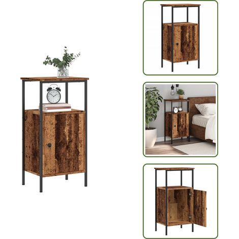 vidaXL Nachttisch Altholz-Optik 41x31x80 cm Holzwerkstoff (1/5)