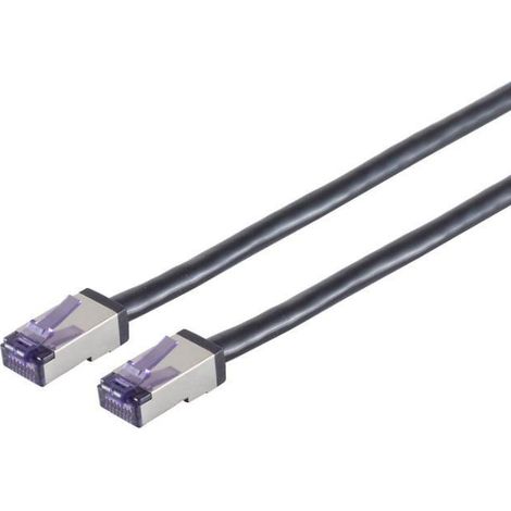 Cavo di rete flessibile Lanview HIGH-FLEX Cat6a S/FTP nero 2 m, PVC morbido, AWG26/7 CU, LVN-CAT6A-FLEX-2M