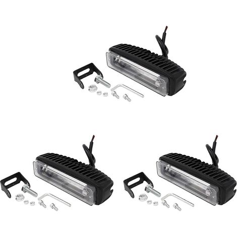 Lámpara de advertencia LED de línea roja de 4 pulgadas y 30 W para montacargas, barra de luz de seguridad para trabajo, luz para área peligrosa de almacén, 10-80 V (3 unidades)