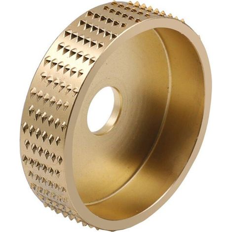 Disque de sculpture sur bois - MICH - 7,5 cm - Doré - Acier à haute teneur en carbone - Trou central 16 mm (1/4)