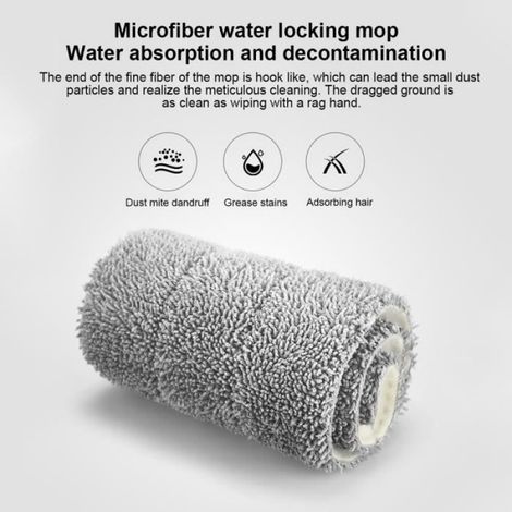 BARVOTW Balai Lave-Sol avec Vaporisateur Serpillère+2 Housse Microfibre 360 ° rotative (1/4)