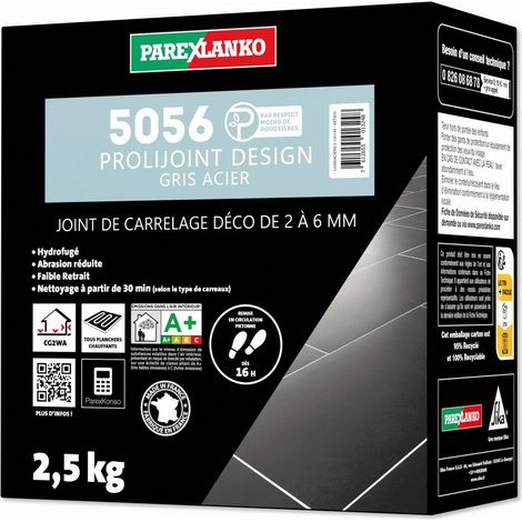 Joint de carrelage 2,5 Kg 5056 Prolijoint Design PAREXLANKO Gris Acier (1/5)