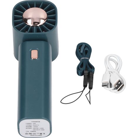 Ventilateur Portable USB Type C Rechargeable - Design Suspendu pour Intérieur et Extérieur, 5V 1A, Vert (1/5)