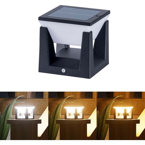 Solar Column Light - IP65 Waterproof LED Pillar Light for Garden Wall Villa Gate Courtyard - 5.5V 180mAh Solar Panel 12x SMD3030 - 1 Piece (1/5)