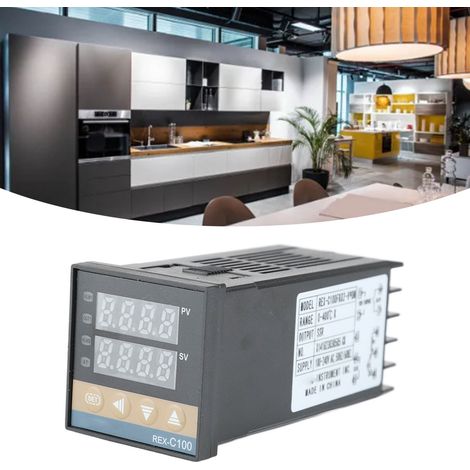 Belme REX-C100 V DN Intelligenter Temperaturregler, Halbleiterrelais (SSR), Einstellbarer Temperaturregler 100–240 V, REX-C100FK02-VDN, Halbleiterrelais (SSR) DK 100–240 V (1/5)