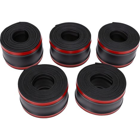 Cache-câble noir auto-adhésif, 5 pièces, 1,97 pouces X 9,84 pieds, protecteur de câble pour éviter les trébuchements (1/5)