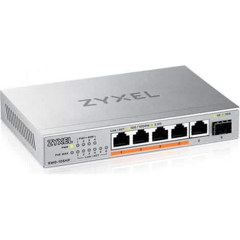 Zyxel XMG-105 5 Port 10/2.5G PoE++ Switch (1/3)