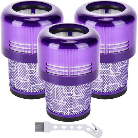 Filtri di ricambio - Confezione da 3 per aspirapolvere Dyson V11 Absolute Extra Pro Animal Torque Drive V15 Detect