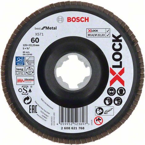Bosch Accessories 2608621768 X-LOCK Fächerschleifscheibe Durchmesser 125 mm 1 St. (1/5)