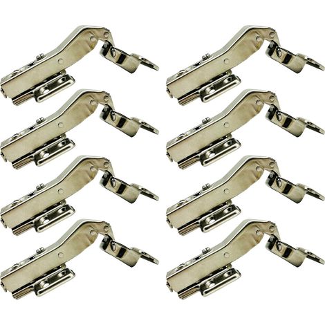 45 Degré Charnière d'Angle 35mm avec Amortisseur pour Porte Multi-latérale Charnières à Fermeture Douce pour Portes Angulaires Pliantes de Placard Meubles Cuisine Lot de 8 (1/5)