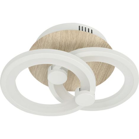 Plafon Sydney 32w 3000-4000-6500k Blanco/madera Clara 14x 30x20cm 4160 Lm Remoto,regulable,memoria (1/4)