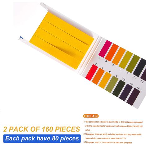 [pH-Teststreifen] – 2 Packungen mit je 160 pH-Teststreifen inklusive Kunststoffpipette für Schwimmbad, Aquarium und Erde – einfach anzuwenden und vielseitig einsetzbar (1/5)