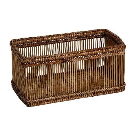 ANDREA HOUSE AX75090 Cesta Ratán Marrón 31X16X13Cm - ref: AX75090