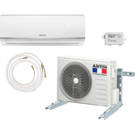 Pack Climatiseur réversible AIRTON - A Poser Soi-même - 5270W - Readyclim 4M - WIFI - Support Mural - 409732LFWSM