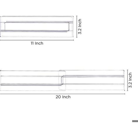 Separateur De Tiroir - Reglable 28 X 8 3 X 1 5 Cm - Pour Cuisine Salle De Bain Bureau - 6 Unites (1/5)