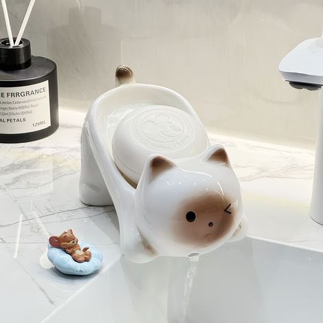 Porte-savon céramique pour salle de bain résistant (1/5)