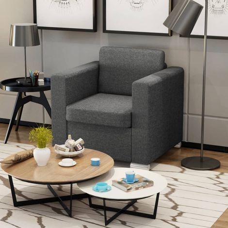 Fauteuil-Chaise de relaxation-Fauteuil Relax gris foncé tissu 795777 (1/5)