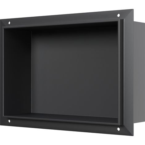 Wandnische Bernstein Edelstahl BS203010 randlos 20 x 30 x 10 cm Schwarz