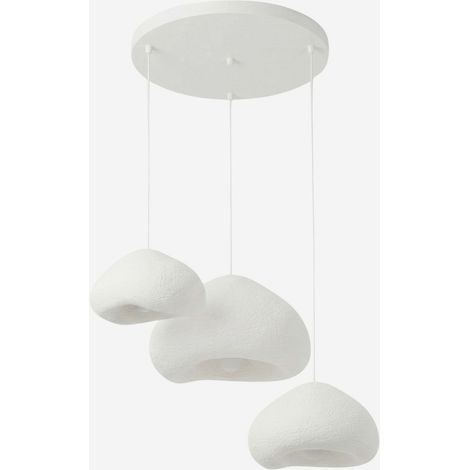 Design-Modern 3-flammige Pendelleuchte Lora Set - Weiß (1/5)