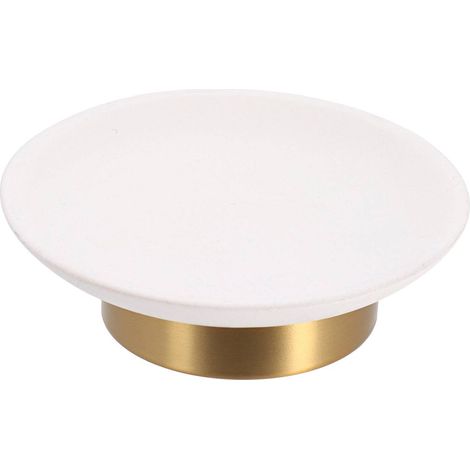 Seifenhalter aus polyresin „arusha gold“ – weiss - Tendance (1/2)