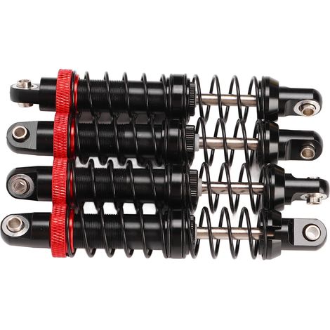 4 Amortisseurs RC en Aluminium Réglables à Ressort Double pour Véhicule 1/10 Tout-Terrain 90mm/3.5 Pouces