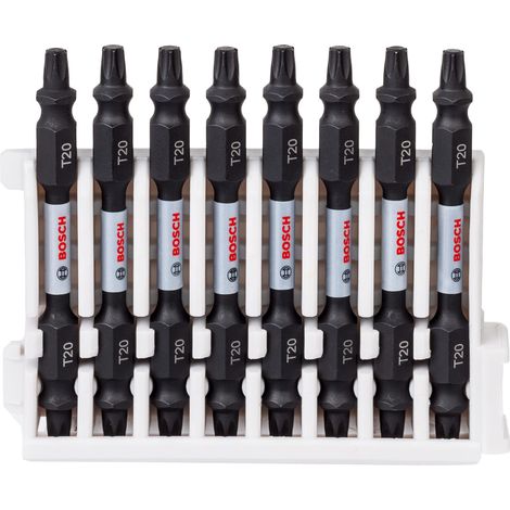 Bosch Professional 8 pz. di Bit di Avvitamento Doppi Set Torx (Impact Control, 8 x T20-T20 Bits, Lunghezza 65mm, Pick and Click, Accessorio Avvitatore a Impulsi) (1/5)
