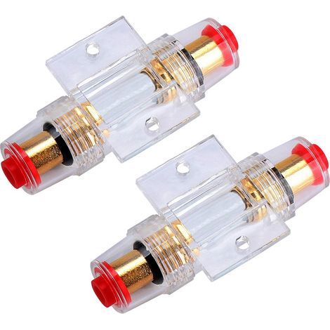 2PCS AGU Porte-fusible en Ligne avec fusibles 60A AGU pour compresseurs d'amplificateur d'alarme Audio de Voiture (1/5)