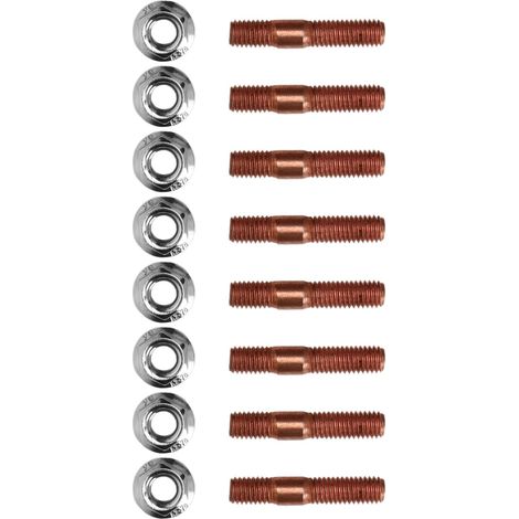 Boulons Collecteur D'échappement M8 1,25 Kit Goujons Turbo Filetés 8 Mm en Alliage Métallique Résistant à la Haute Pression