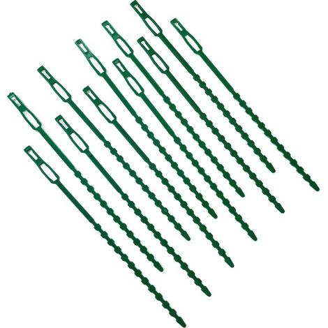 50 pièces Attaches réglables pour Plantes, Attache Tuteur en Plastique pour Tomate, Plante Jardin Serre câbles réutilisables pour Plantes Vertes et arbustes (17.5cm) (1/5)
