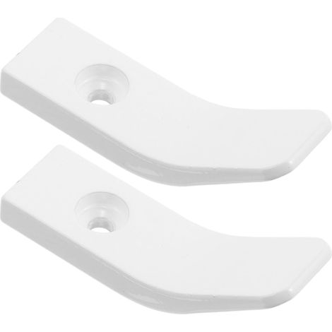 Crochets pour Serviettes de Bain en Aluminium Blanc, Lot de 2, Porte-serviettes Mural Multifonctionnel Robuste pour Petits Espaces et Camping-car (1/5)